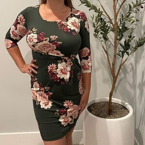 Love Fast Live Hard Green Floral Dress Size Large